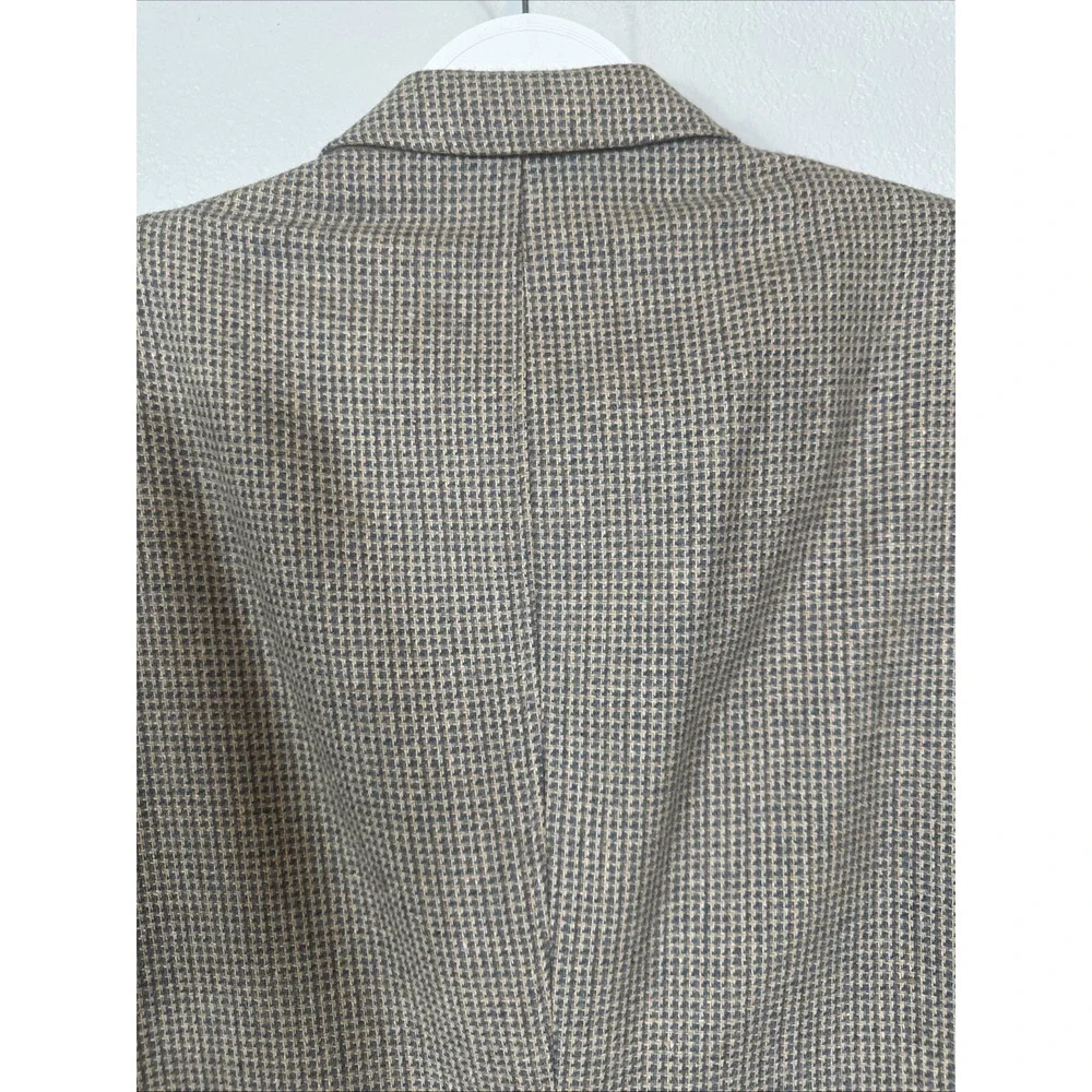 Stafford Executive Mens 42R Gray Taupe Tweed Wool Linen Silk Classic Sport Coat